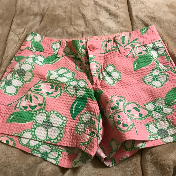 Lilly Pulitzer Callahan shorts Sz 00 waffle print - Picture 1 of 4